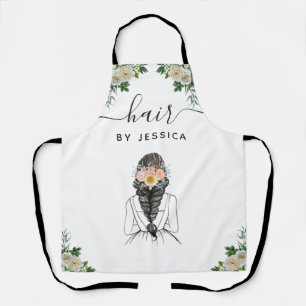 Delantal Elegante Salón de Cabello Braid con Estilo de Novi