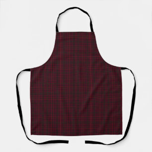 Delantal Elegante Tartán Burgundy