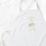 Delantal Elegante Whisk floral rústico<br><div class="desc">delantal de diseño personalizado con elegante diseño rústico de whisky floral con nombre personalizado.</div>