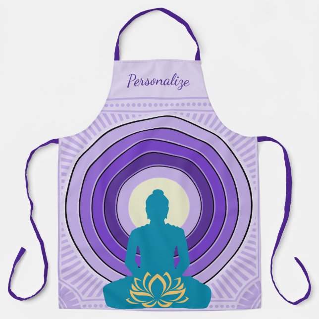 Delantal Elegante Zen Yoga Meditación Smock personalizado (Anverso)