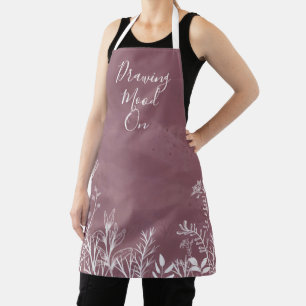 Delantal Elegantes flores silvestres Doodles Apron