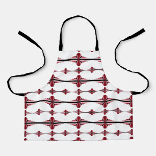 Delantal Elementos Art deco en apron crimson