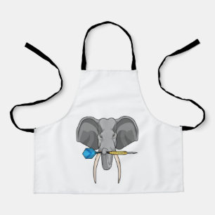 Delantal Elephant at Darts with Dart