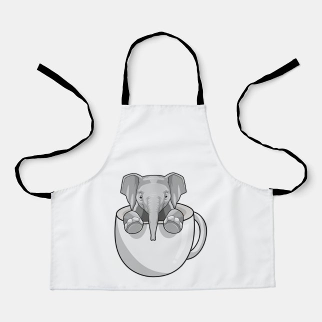 Delantal Elephant with Cup (Anverso)
