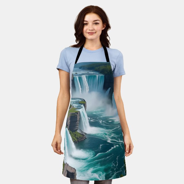 Delantal "Elevada elegancia - Apron de cocina de cascada (Gastado)