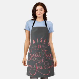 Delantal Elevado con té dulce y la camiseta de Jesús