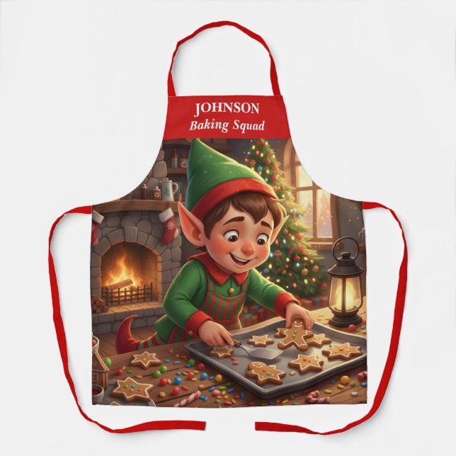 Delantal Elf Holiday Gingerbread Apron (Anverso)