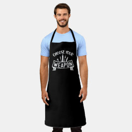 Delantal Elija su arma Funny Cocina de Cocina de Hornear Cu