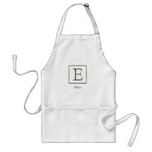 Elija su propio Monograma de Oro Brillante Apron