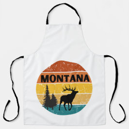 Delantal Elk en las montañas Montana. Extranjeros, Hunter
