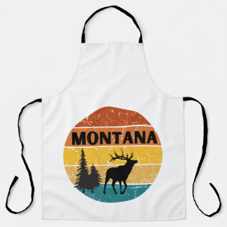 Delantal Elk en las montañas Montana. Extranjeros, Hunter