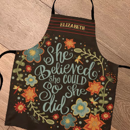 Delantal Ella Creía Citar La Divertida Inespiritividad Flor