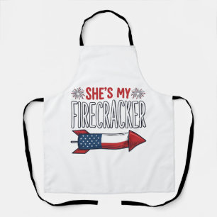 Delantal Ella es mi petardo Diseño de pareja patriótica_1
