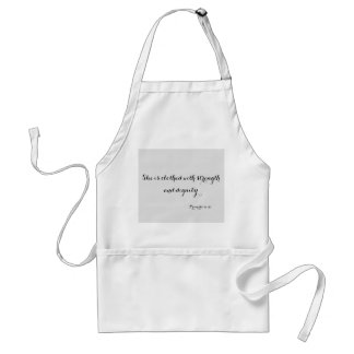 Delantal Ella está vestida con fuerza y dignidad- Apron