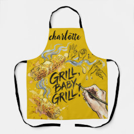 Delantal Elote-Diseño Personalizado de Barbacoa y Elote