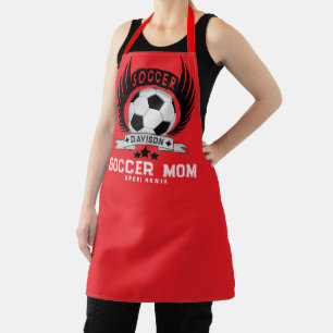 Delantal Emblema de futbolista de fútbol personalizado con