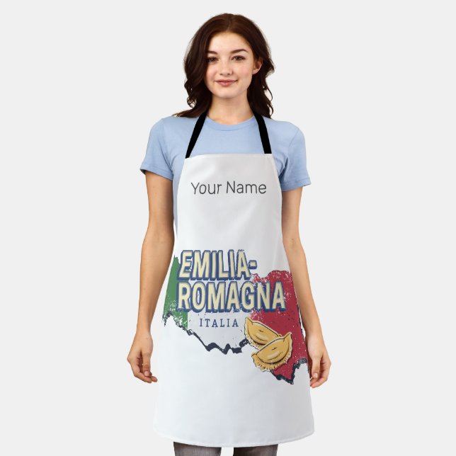 Delantal Emilia Romagna Bandera Italia Región Retro Mapa de (Gastado)