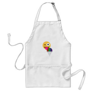 Delantal emoji de guiño purpurina