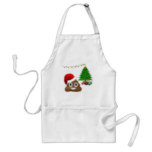 Delantal emoji de poo de navidades