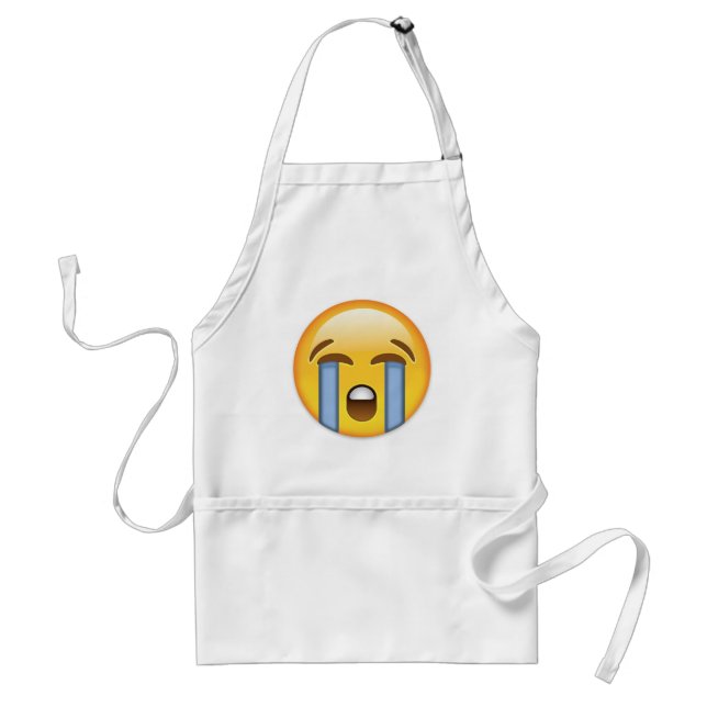Delantal Emoji en alta voz gritadora de la cara (Frente)