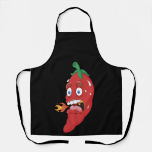 Delantal Emoji Graciosa Salsa Caliente Chili Amante de la C