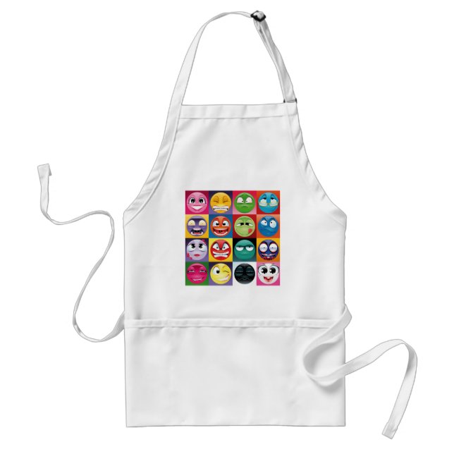 Delantal emojis de arte pop (Frente)