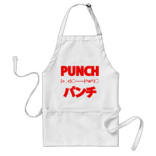 Delantal Emoticonos de punch japonés