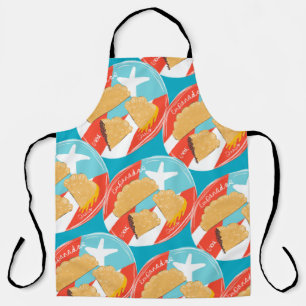 Delantal Empanadas Puertoriqueñas Dibujadas a Mano