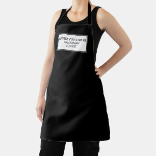 Delantal Empleado de nombre de empresa negra profesional