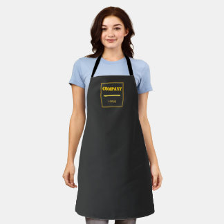 Delantal Empresa personalizada negra moderna personalizada
