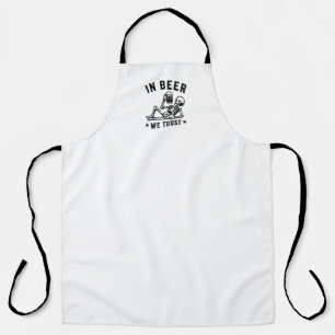 Delantal En cerveza confiamos esqueleto refrescante Beer Po