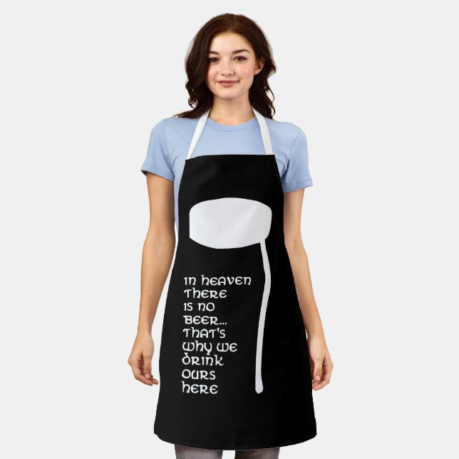 Delantal En el cielo no hay cerveza (Gastado)
