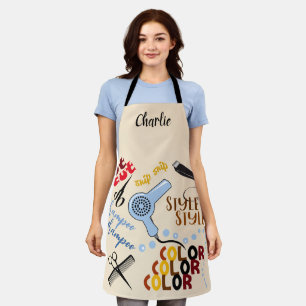 Delantal En El Salón Del Pelo