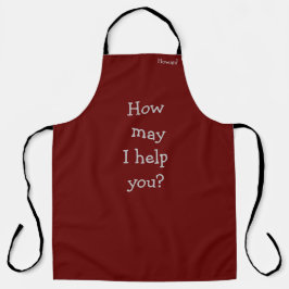 Delantal "¡En el trabajo!" Gran Apron Personalizado