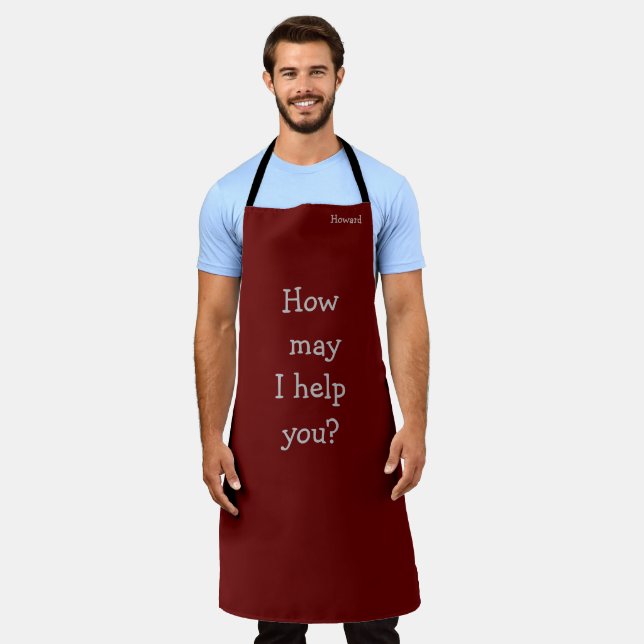 Delantal "¡En el trabajo!" Gran Apron Personalizado  (Gastado)