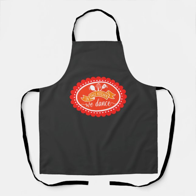 Delantal En Esta Cocina Bailamos - Camiseta De Humor De Coc (Anverso)