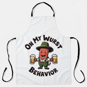 Delantal En Mi Comportamiento De Wurst Oktoberfest Funny