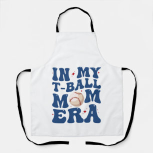 Delantal En Mi Era de Mamá de T-Ball Tee-Ball Mamá Día de l