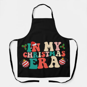 Delantal En Mi Era De Navidad Groovy Temporada Navideña