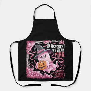 Delantal En Octubre Usamos Fantasma De Calabaza Rosa