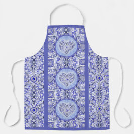 Delantal encaje cerámico Azul de Grecia