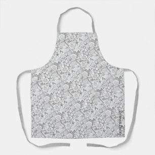 Delantal Encaje floral vintage y nombre personalizado