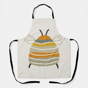 Delantal Encantadora Abeja Mielera de la Mitad del Siglo