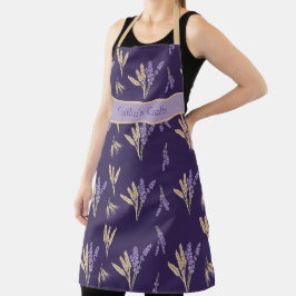 Delantal Encantadora Lavanda y Trigo Púrpura