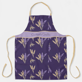 Delantal Encantadora Lavanda y Trigo Púrpura