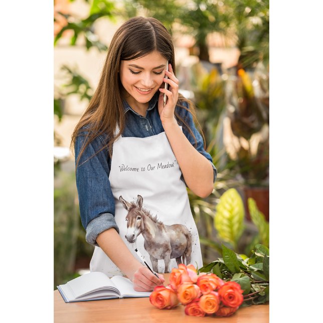 Delantal Encantadora serenidad en burro, personalizado (Subido por el creador)