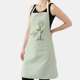 Delantal Enfermera Cumpleaños Religiosa Verde Daisy Persona