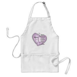 Delantal Enfermera de la Escuela Purple Heart Apron