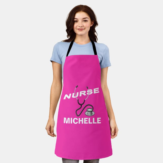 Delantal Enfermera de nombre personalizado Apron (Gastado)