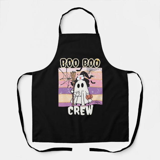 Delantal Enfermera fantasma de Boo Boo Crew Halloween Esenc (Anverso)